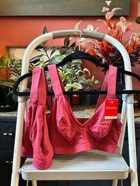 2 Spanx L large smooth bra-llelujah pink bra bralette